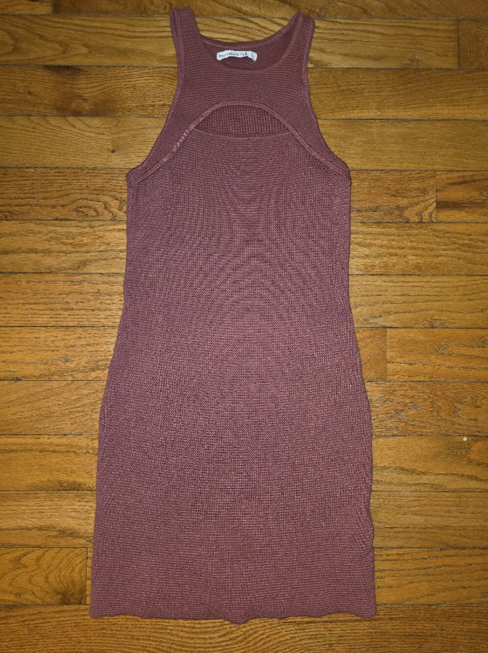 Abercrombie & Fitch Ribbed Tank Dress in Mauve